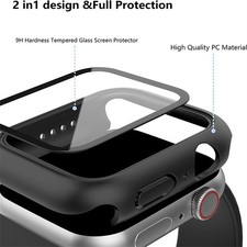 For Apple Watch Serie9/8/7 iWatch 9H HD Case Cover Full Screen Protector 41/45mm