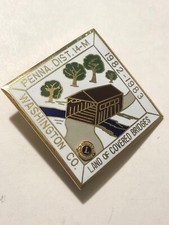 1983 Penna. Dist. 14-M Washington Co. Land Of Covered Bridges Lions Club Pin