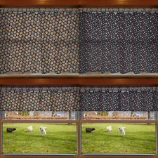 Puppy Love Dog Paws Ring Top Valances or Curtains