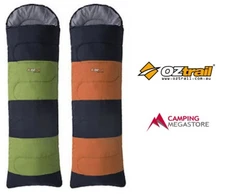 OZTRAIL KENNEDY HOODED SLEEPING BAG 10 DEGREES-GREEN