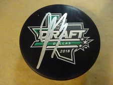 Autographed JAY O'BRIEN Signed 2018 NHL DRAFT Philadelphia Flyers Hockey Puck 