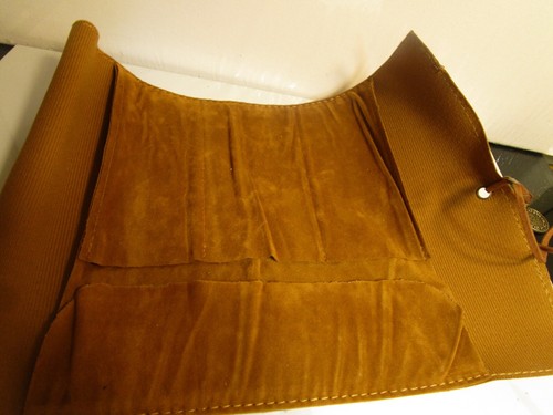Schatzkarte Leder Retro Federtasche Kosmetiktasche Rolle Federetui - Bild 3 von 4