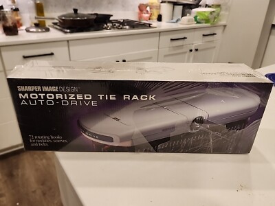 Sharper Image Motorized Tie Rack Rotating 72 Hook Tie, Scarf, Belt NIB!