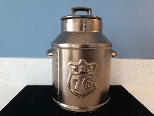 Rare Antique Vintage McCoy Bicentennial 1776 Liberty Bell Cookie Jar Bronze Art