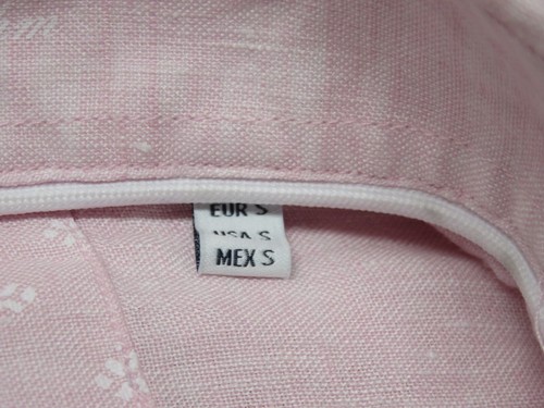 Mens Porter & Ash Long Sleeve Button Front Linen Shirt Pink Size S New - Picture 8 of 11