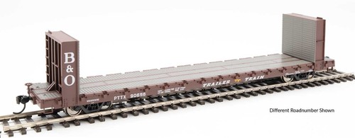 Remolque Walthers Mainline HO 5829 Baltimore y Ohio 60' mamparo vagón plano | Condition: New