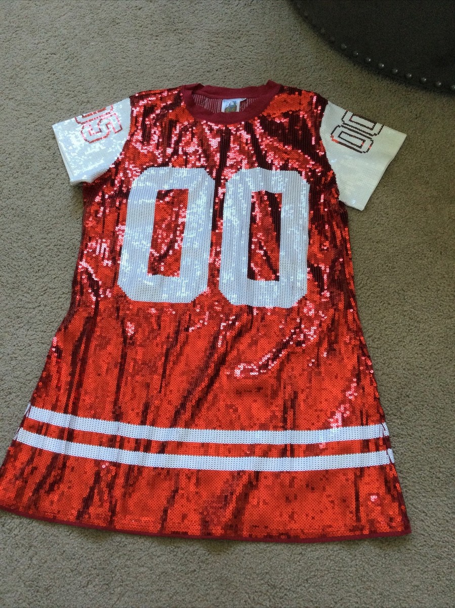 Queen Of Hearts Alabama Arkansas Jersey Woman's Sequin Dress Size M D4 |  eBay