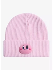 Kirby PINK Cuff Beanie Hat NEW