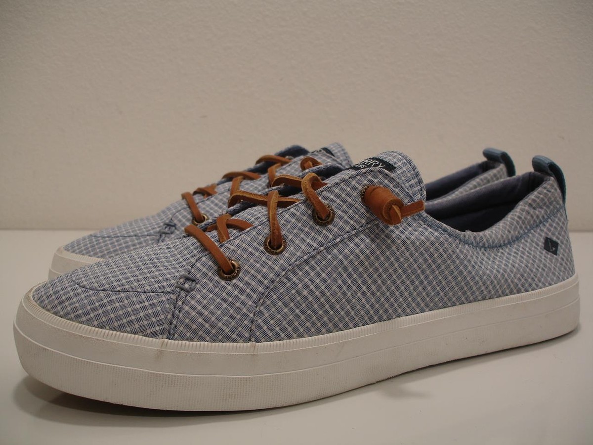 Women's M Sperry Top-Sider Crest Vibe Mini Check Sneakers Blue