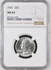 1961 Silver Washington Quarter NGC MS64