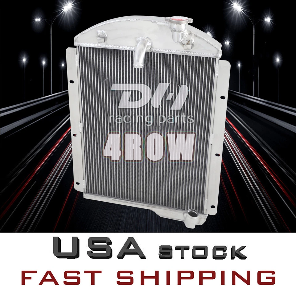 4 filas de radiador apto para camioneta Chevrolet BK CK AJ BJ DJ DP DR DS 1941-46 3,8 L L L6 Foto 3 de 4