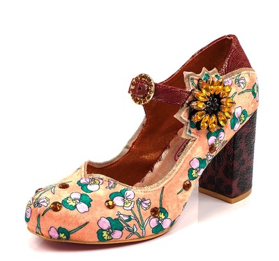floral high heel shoes