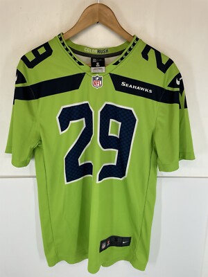 Ｍ＆Ｎ ＮＦＬ SEATTLE SEAHAWKS スタジアム ジャン5L Seattle Seahawks Football Jersey Blue Green Kid's M Boy Girl