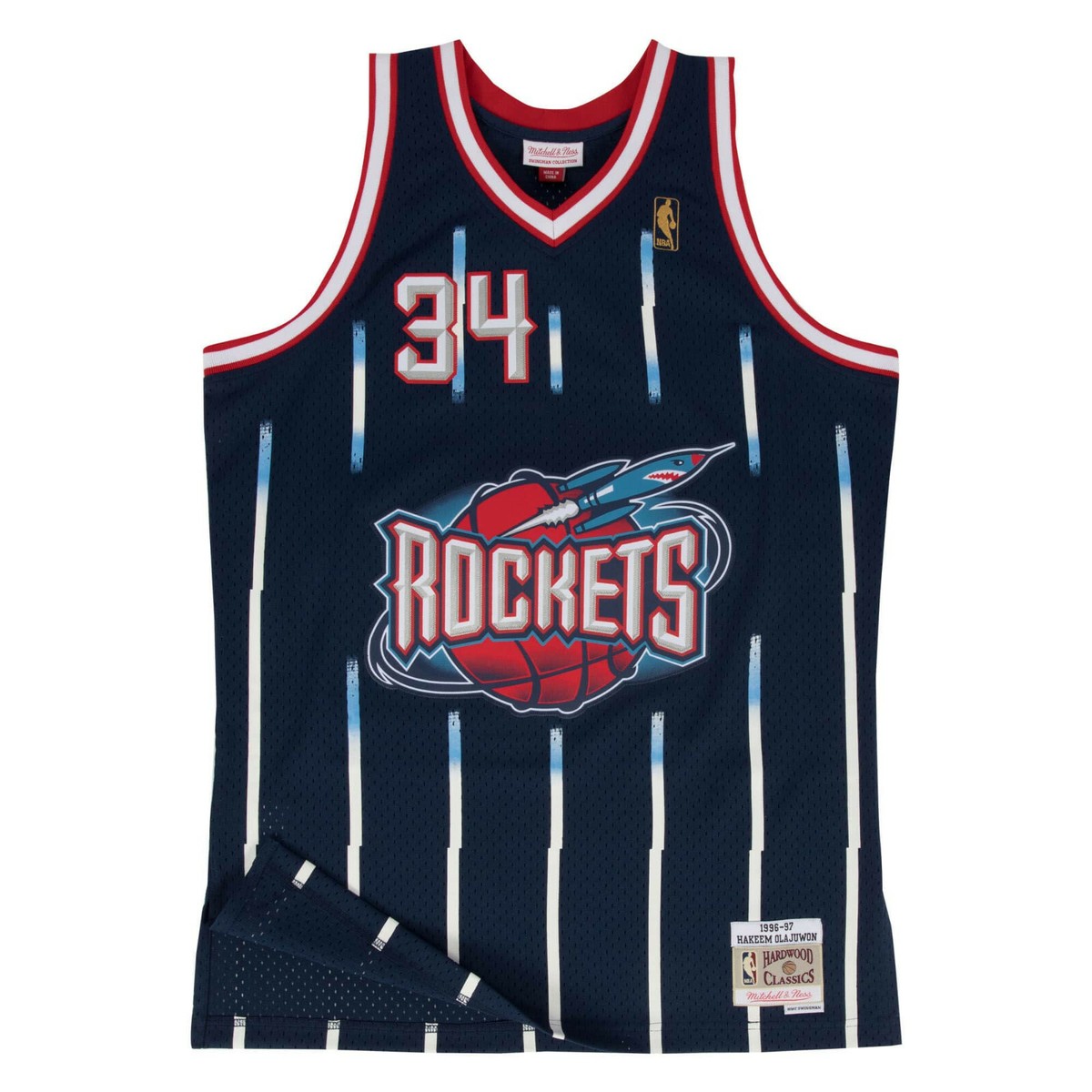Hakeem Olajuwon Houston Rockets #34 Mitchell & Ness NBA Authentic 