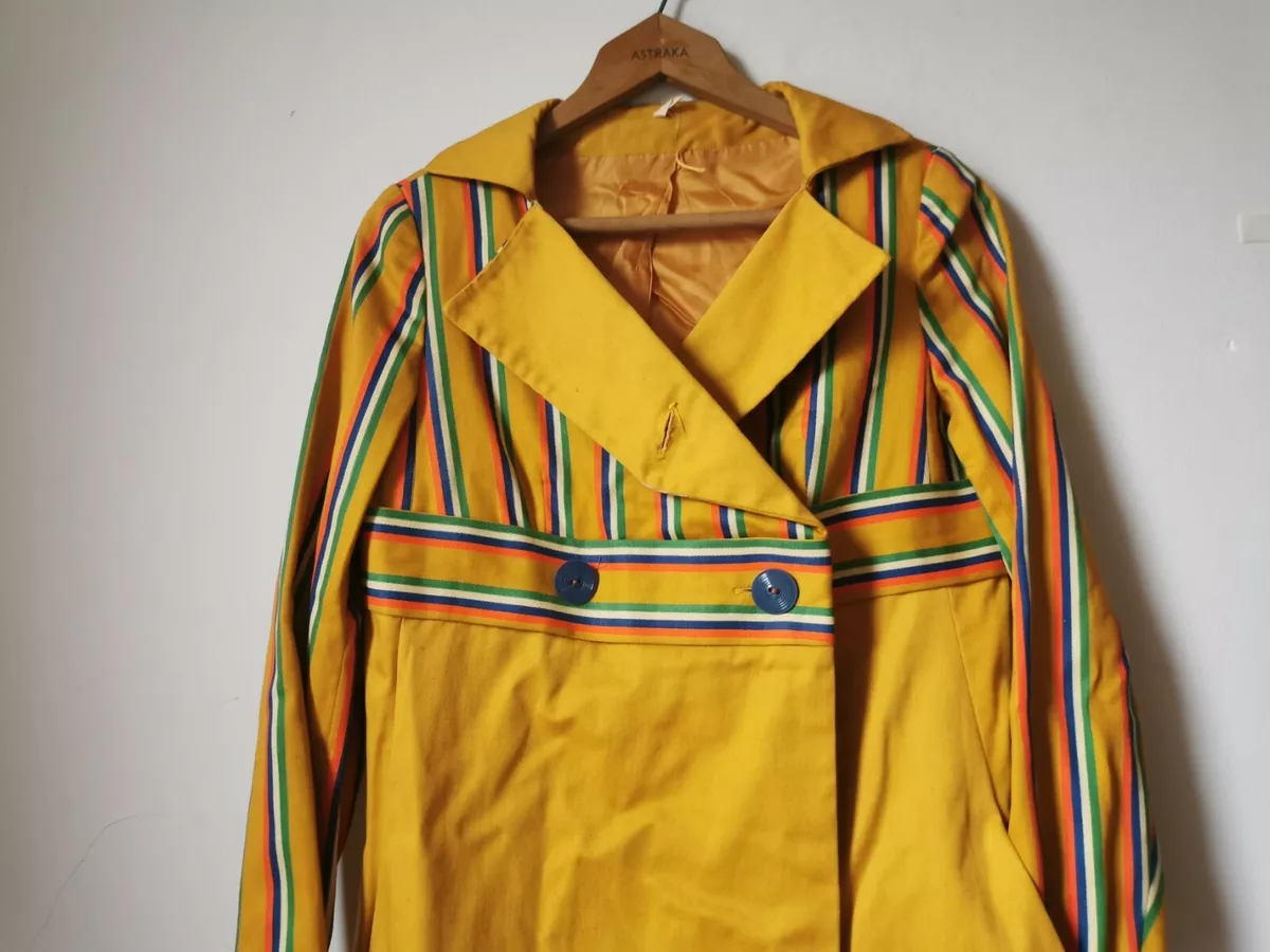 Vintage coat Mod boating blazer stripes Twiggy Wallis 60s frockcoat amazing