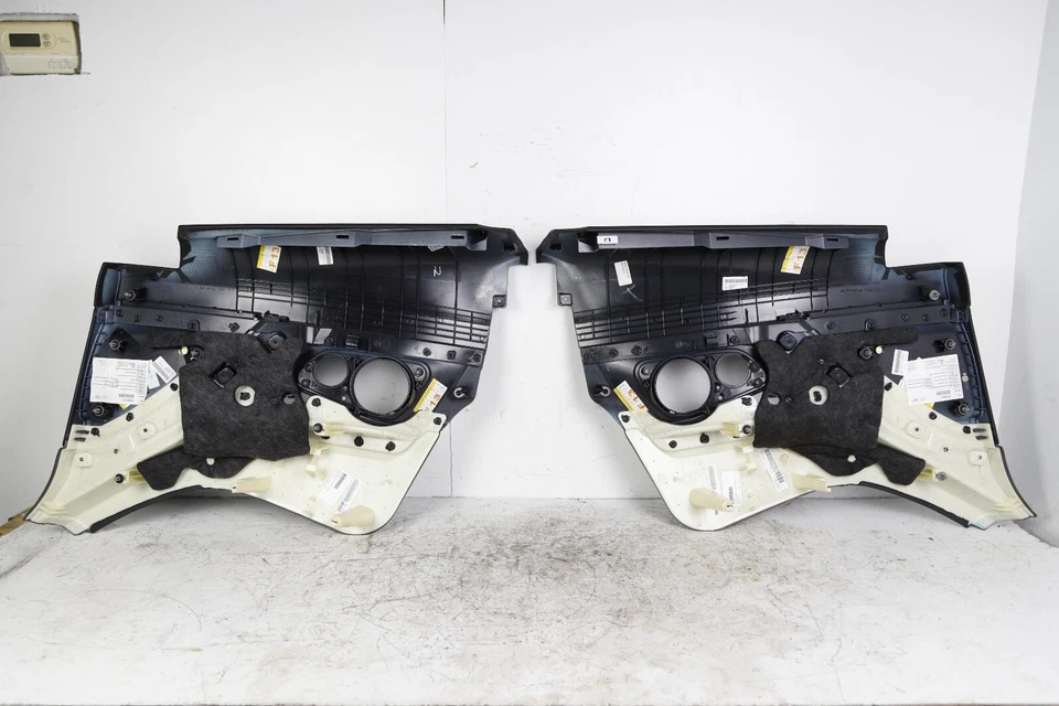 12-18 BMW 650I 640I F13 REAR LEFT & RIGHT DOOR PANEL COVER BLACK W/ STITCHING - Image 4 of 4