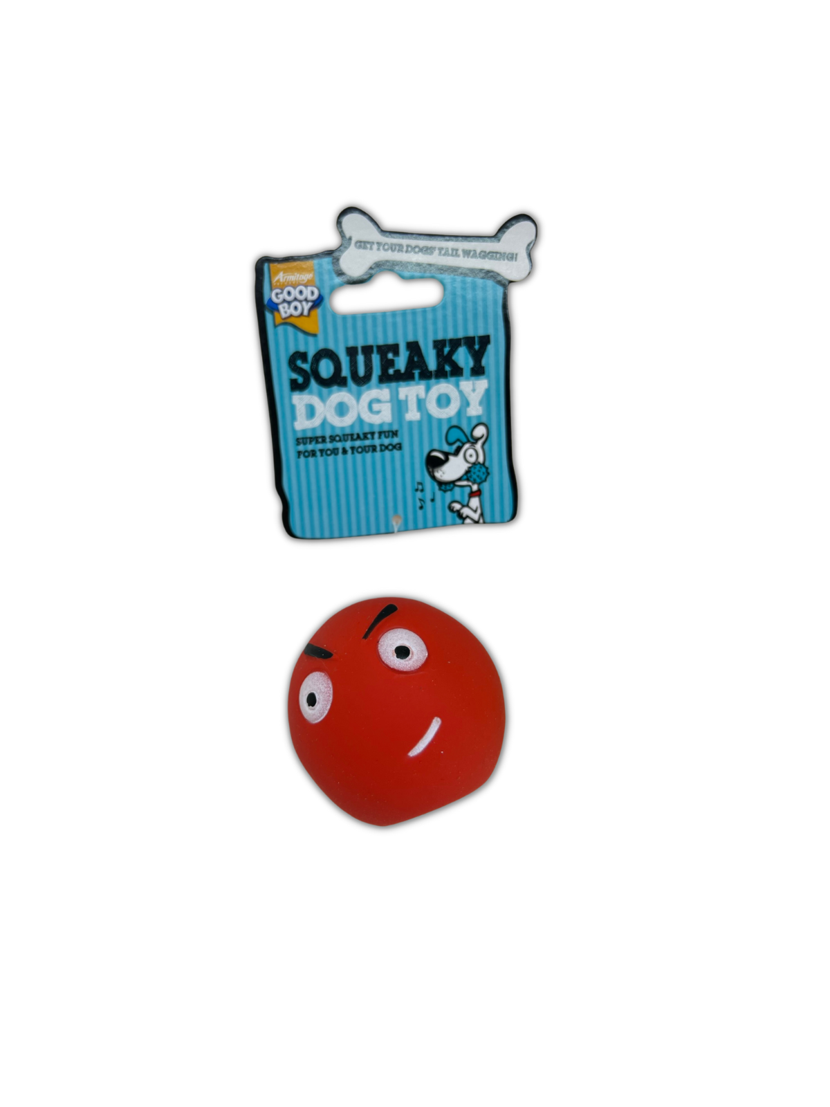 Latex Face Ball Dog Toy Expresions Soft Squeaky 08209 Puppy Fetch Good