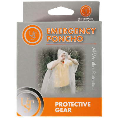 Ultimate Survival Technologies Emergency Poncho Clear