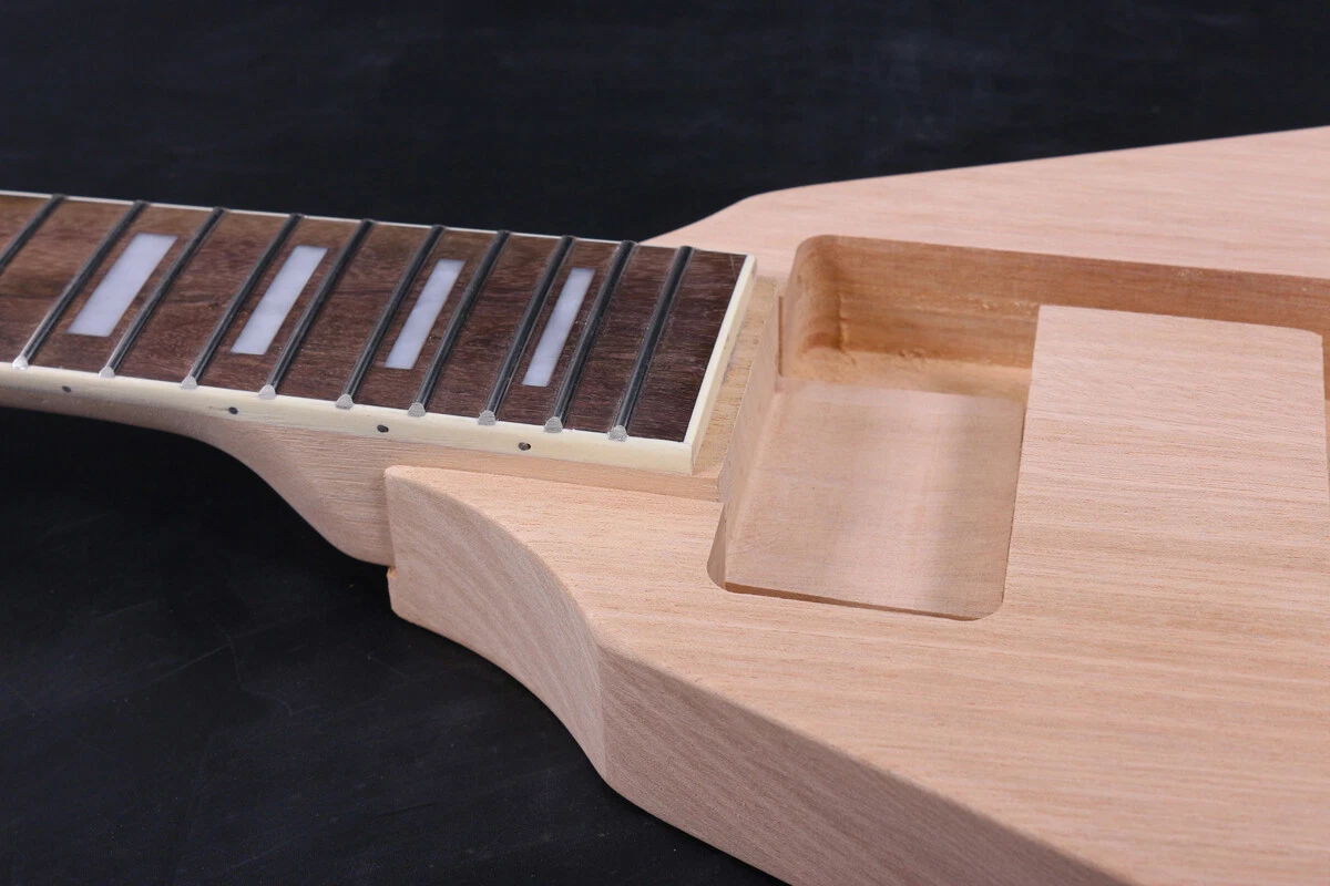Guitar kit Guitar Body Guitar Neck 22fret 24.75inch Flying V head
