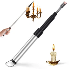 Long Neck Candle Lighter Electric Arc Pulse Telescopic 70cm Flameless Recharge
