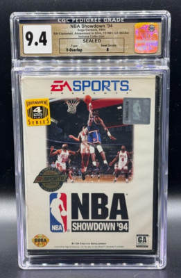 NBA Showdown '94 Sega Genesis Clamshell Sealed New CGC 9.4 B Graded