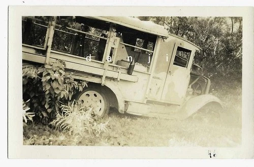 deserted WW2 JAPANESE Ammo Truck *1946 MILITARY Photo snapshot