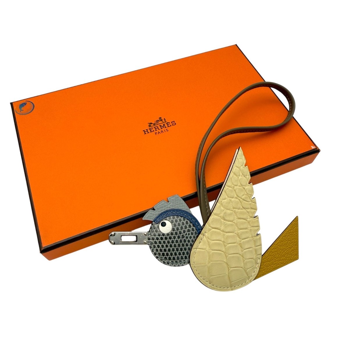 HERMES Exotic Birdy Bag Charm 
