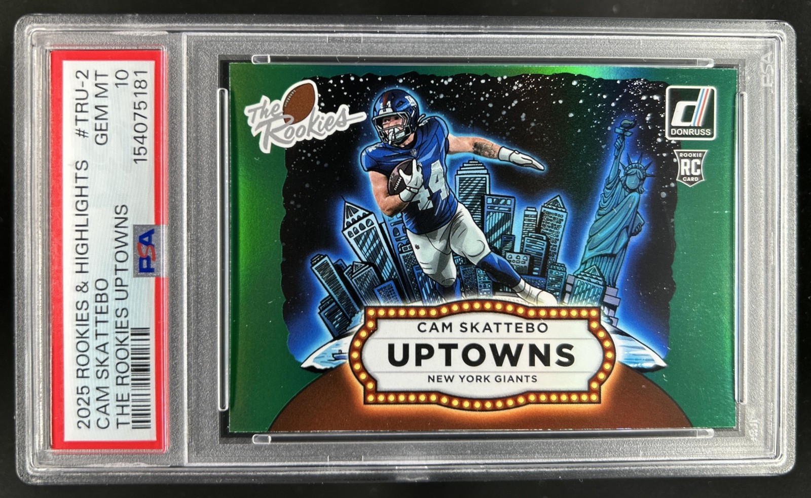 Cam Skattebo Donruss Rookies & Highlights the Rookies Uptowns #2 Green