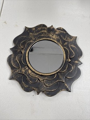 Decorative Wall Mirror - Plastic - Black & Gold Set Of 2