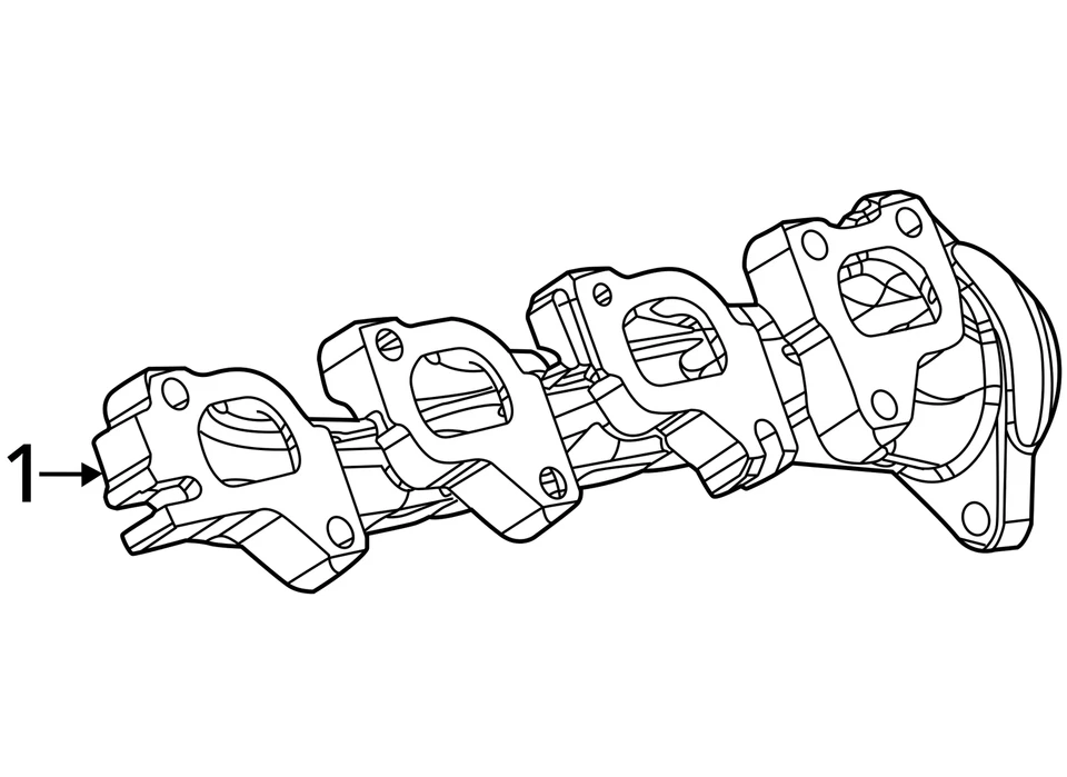 Jeep Grand Cherokee 2018 turbocompresor colector de escape con turbocompresor CBWII Foto 4 de 4