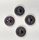 Hot Wheels Original Redline Tires 4 medium size Caps from 1969 to 72