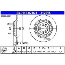 2x Bremsscheibe hinten für Jeep Cherokee KL | 26249056