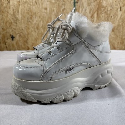 Buffalo London Faux Fur Lined Shoes White Women's 38 | eBay