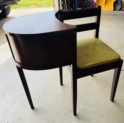 Mid-Century Modern Vintage Gossip Chair Telephone Table