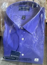 NEW Stafford Mens Dress Shirt The Everyday Fitted Broadcloth Long Sleeve - AS IS