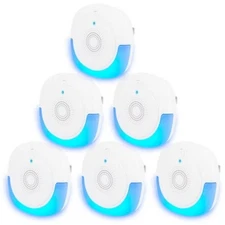 iMountek Ultrasonic Pest Repellers, 6-Pack, White, for Indoor Use