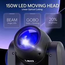 150W LED GOBO Moving Head Beam Sharpy Strobe DMX Stage Lighting Disco DJ Bar