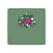 Creative Memories 12x12 Tropical Garden Green Foiled Flex Album Cover-No Pages