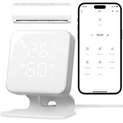 Smart Air Conditioner & Heater Pump Controller, WiFi IR Remote Control for Mi...