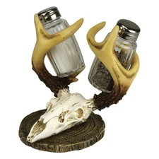 River's Edge Products Salt and Pepper Shakers Set, Poly Resin and Glass