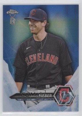 2021 Topps Chrome Ben Baller Edition Icy Blue Refractor 64/75 Shane Bieber 1s8