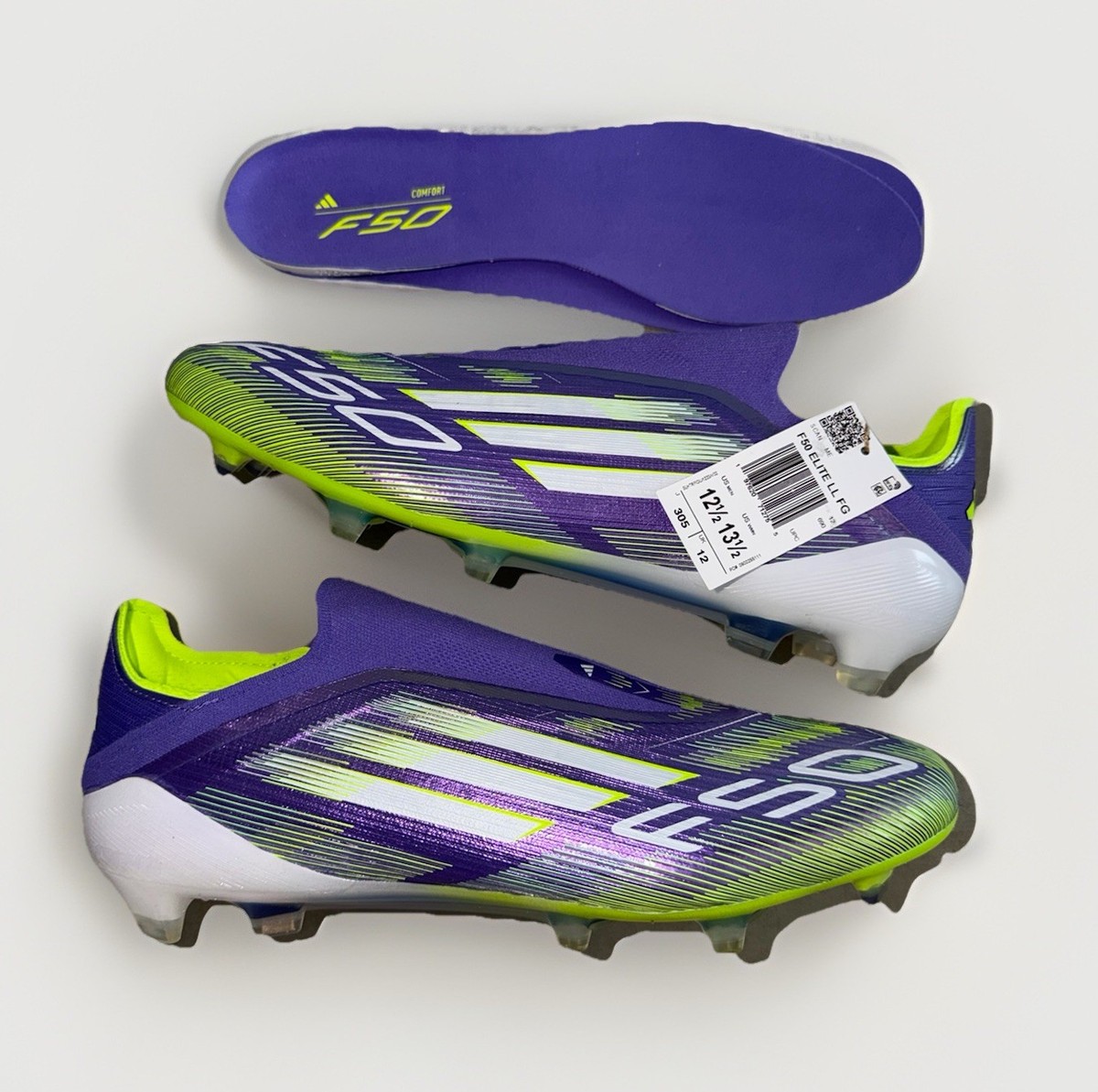 NEW Adidas F50 Elite Laceless Soccer Cleats Radiant Blaze JH7628