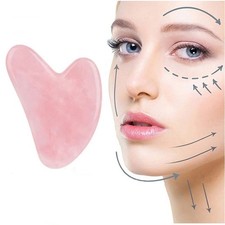 Natural Rose Quartz Gua Sha Jade Body Guasha Board Facial Massage Tool Therapy