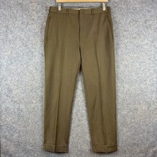 VTG Polo Ralph Lauren Dress Pants Mens 32x29 100 Virgin Wool Italy Trousers