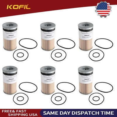 6×FS19727 Fuel Filter ,For ISX ISM ISX15 X15 PACCAR MX13, C11 C12 C13 C15 C16