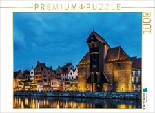 CALVENDO Puzzle Krantor Danzig bei Nacht 1000 Teile Puzzle quer 1000 Teile Leg