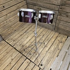 Maxwin Vintage Tom Set With Stand, Burgundy Red USED! RKWNN120326