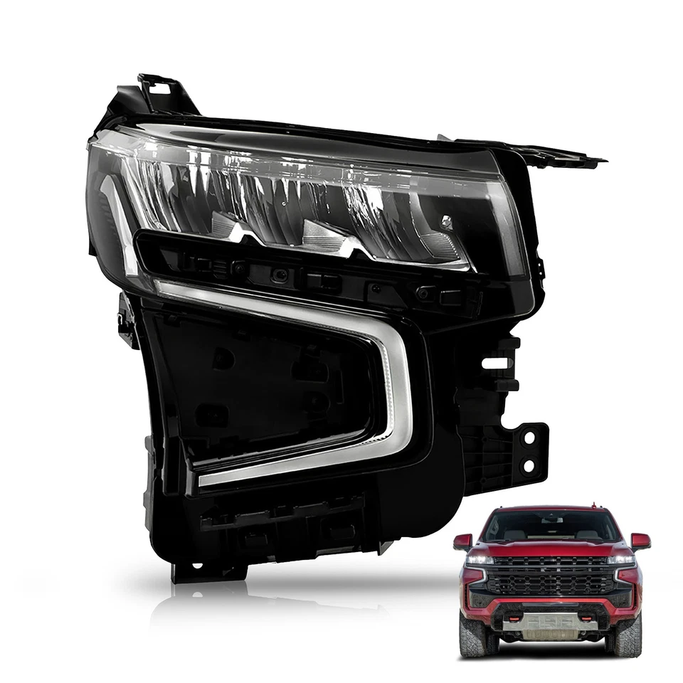 For 2021-2024 Chevy Tahoe/Suburban Full LED Headlight Right Passenger Side Foto 2 de 4