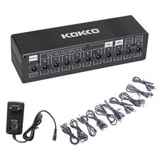 Guitar Pedal Power Supply 10 Isolated Output for 9V 12V 18V Guitar Effect Pedals