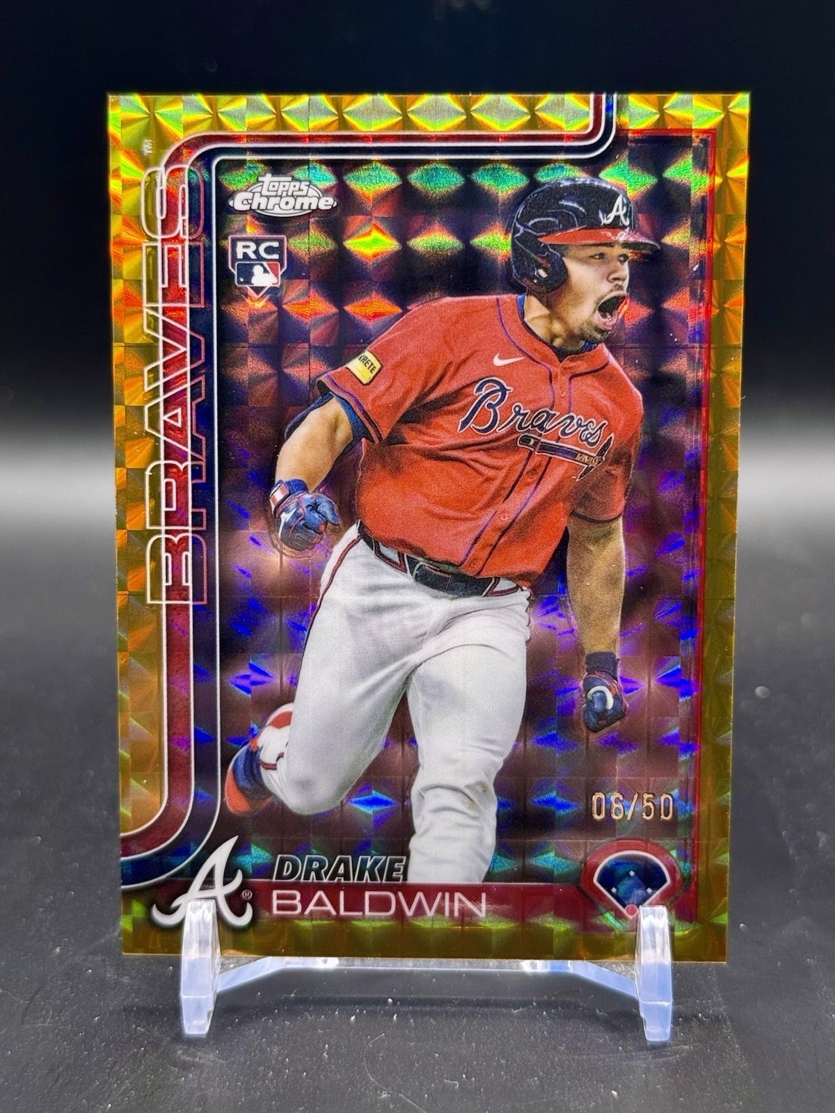 2025 Topps Chrome Update- Drake Baldwin #USC96 Gold Geometric Refractor /50